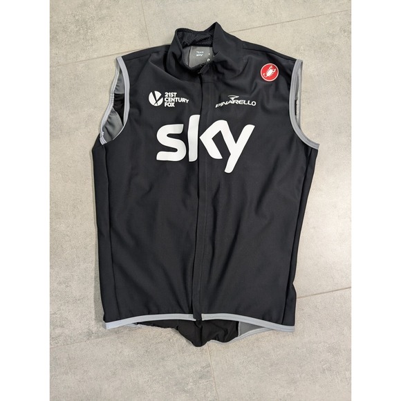 castelli Other - Castelli Perfetto Team Sky Cycling‎ Vest Mens Large Black Gore Windstopper Gilet